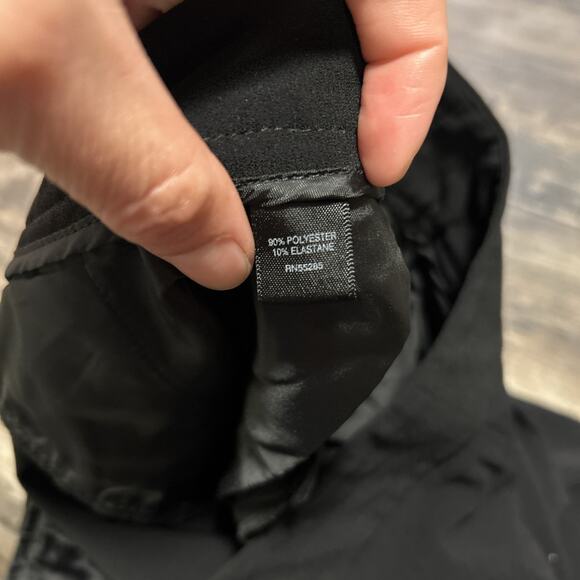 Express Black Pleated Cropped Dress Pants Size 4 Womens - Picture 4 of 7